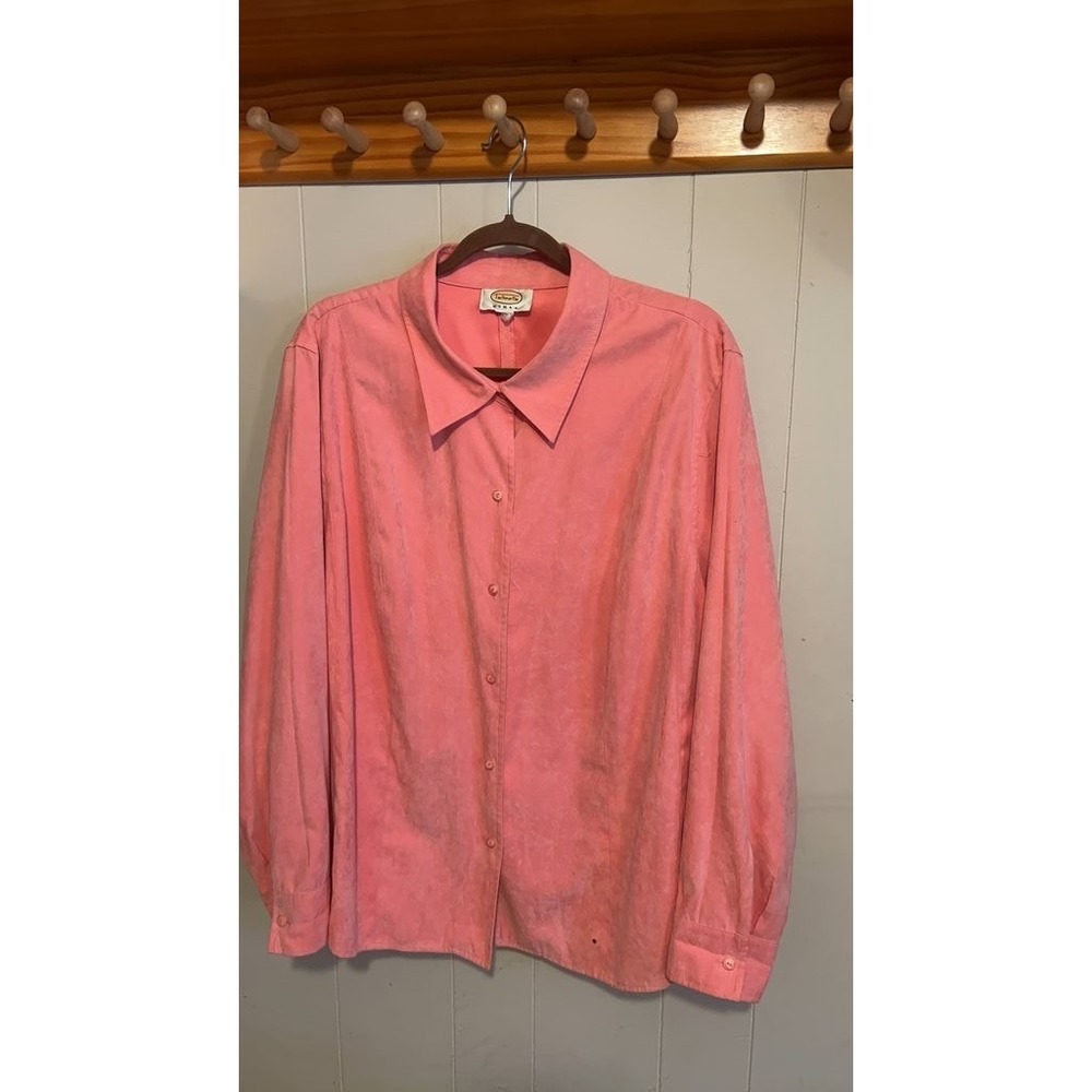 Talbots Women's Pink Button-Up Shirt